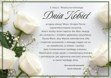 Życzenia Starosty z okazji Dnia Kobiet